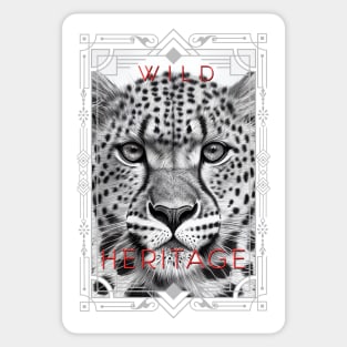 Cheetah Animal Wild Nature Illustration Line Epic Illustration Line Art Sticker